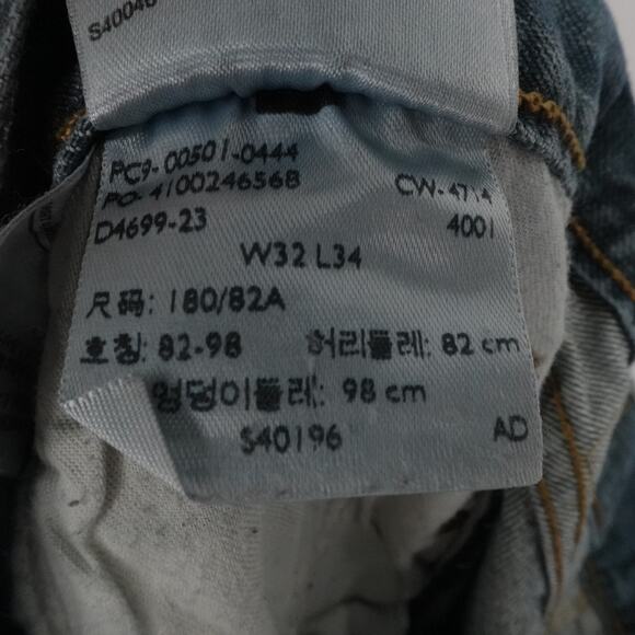 Levis 501 XX Jeans Mens Fits 34x32 BLue Dark Straight Button Fly Classic Work - Picture 13 of 14